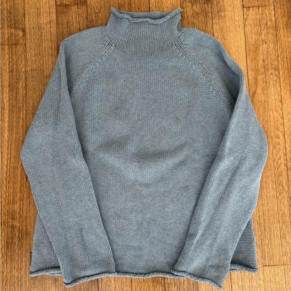 J. Crew Roll Neck Sweater in Light Blue